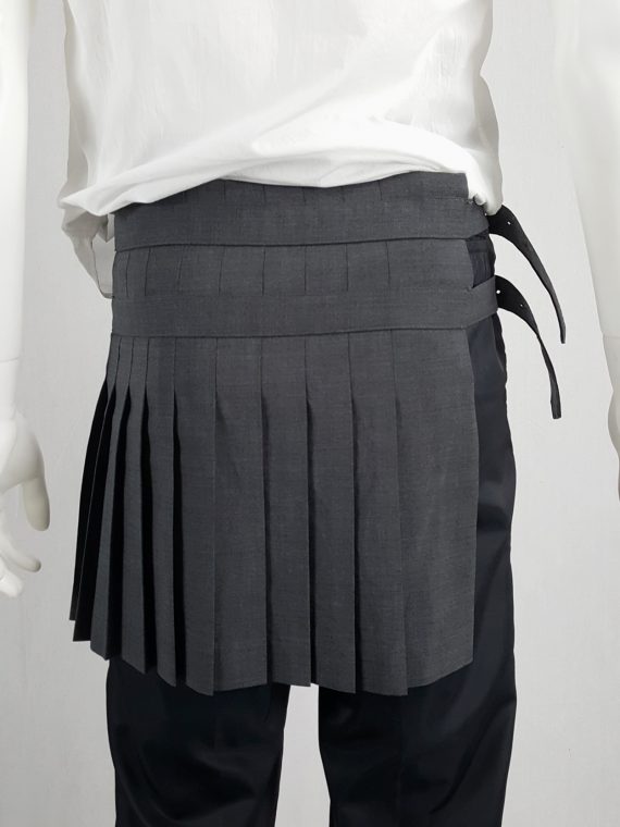 vaniitas vintage Comme des Garcons Homme Plus grey belted half-skirt spring 2009 170537
