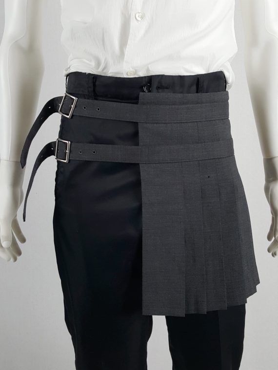 vaniitas vintage Comme des Garcons Homme Plus grey belted half-skirt spring 2009 171059