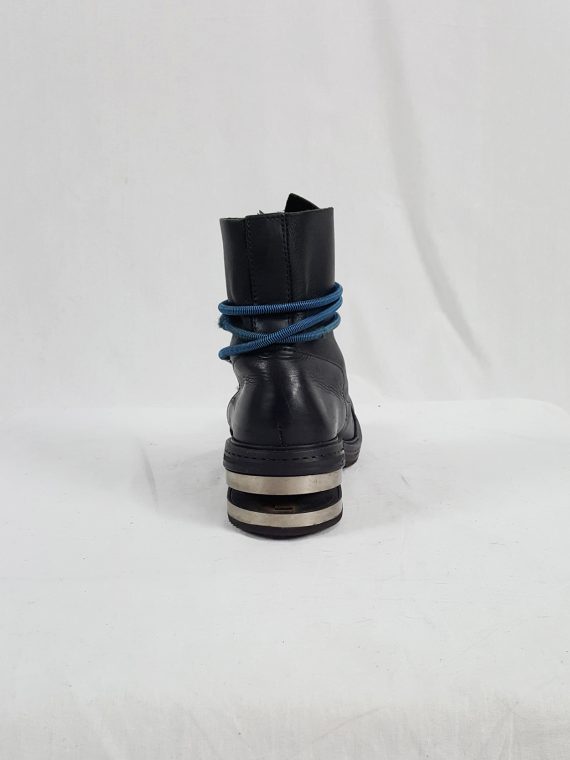vaniitas vintage Dirk Bikkembergs black mountaineering boots with blue elastic 90s archive 1995194618