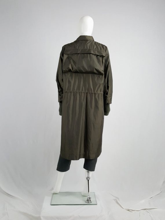 vaniitas vintage Issey Miyake Windcoat khaki oversized parka that folds into a bag 143749