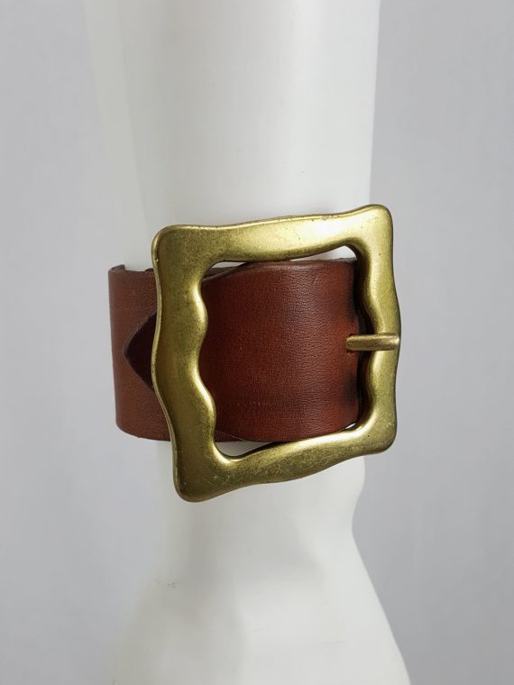 vaniitas vintage Maison Martin Margiela brown belt as bracelet spring 2009 131448