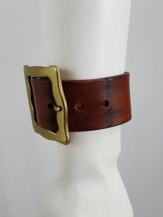 vaniitas vintage Maison Martin Margiela brown belt as bracelet spring 2009 131506