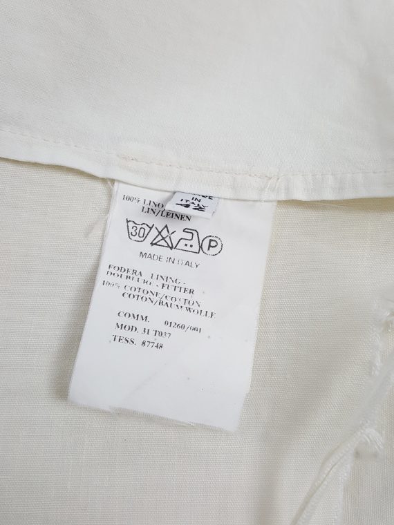 vaniitas vintage Maison Martin Margiela white wrinkled apron spring 1999 archive142438