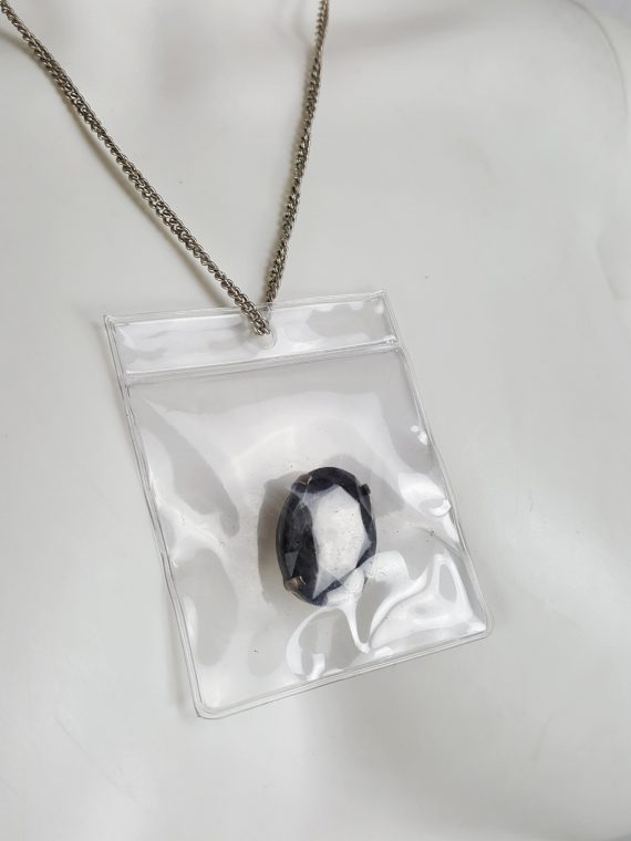 vaniitas vintage Margiela MM6 necklace with gemstone in plastic bag spring 2007 125313