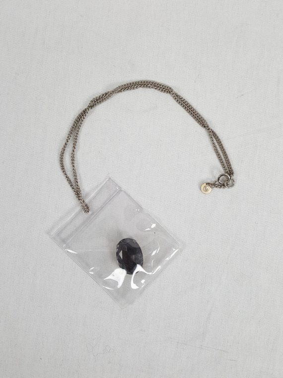 vaniitas vintage Margiela MM6 necklace with gemstone in plastic bag spring 2007 125822