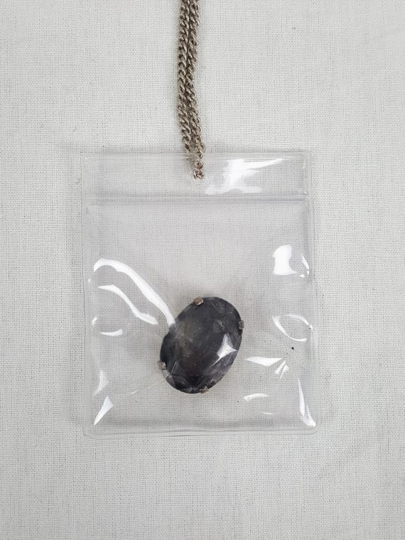 vaniitas vintage Margiela MM6 necklace with gemstone in plastic bag spring 2007 125844(0)