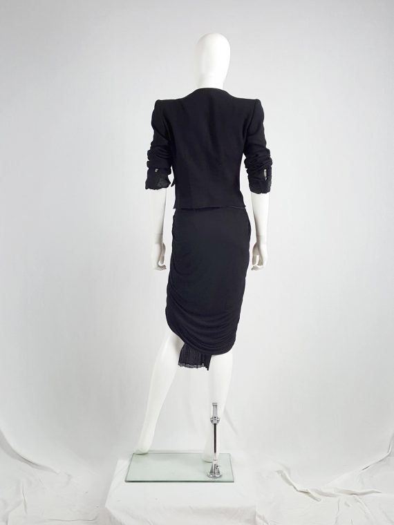 vaniitas vintage Rick Owens NASKA black heavily draped skirt spring 2012 141649
