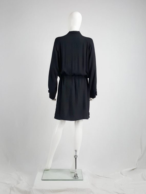 vintage Ann Demeulemeester black bomber-style dress 134408