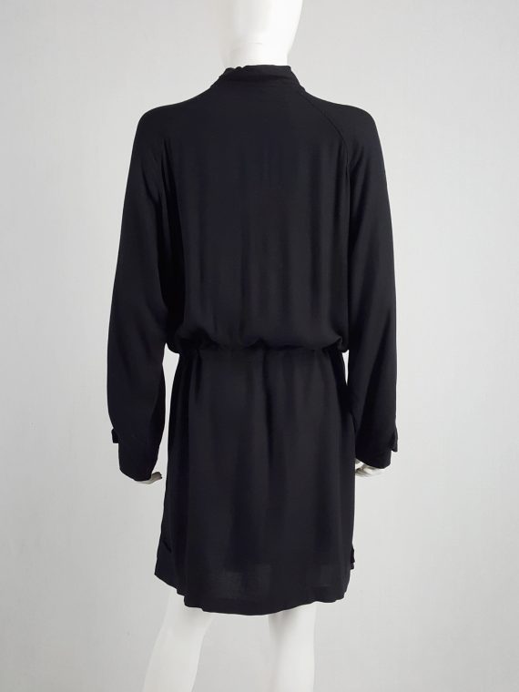 vintage Ann Demeulemeester black bomber-style dress 134426