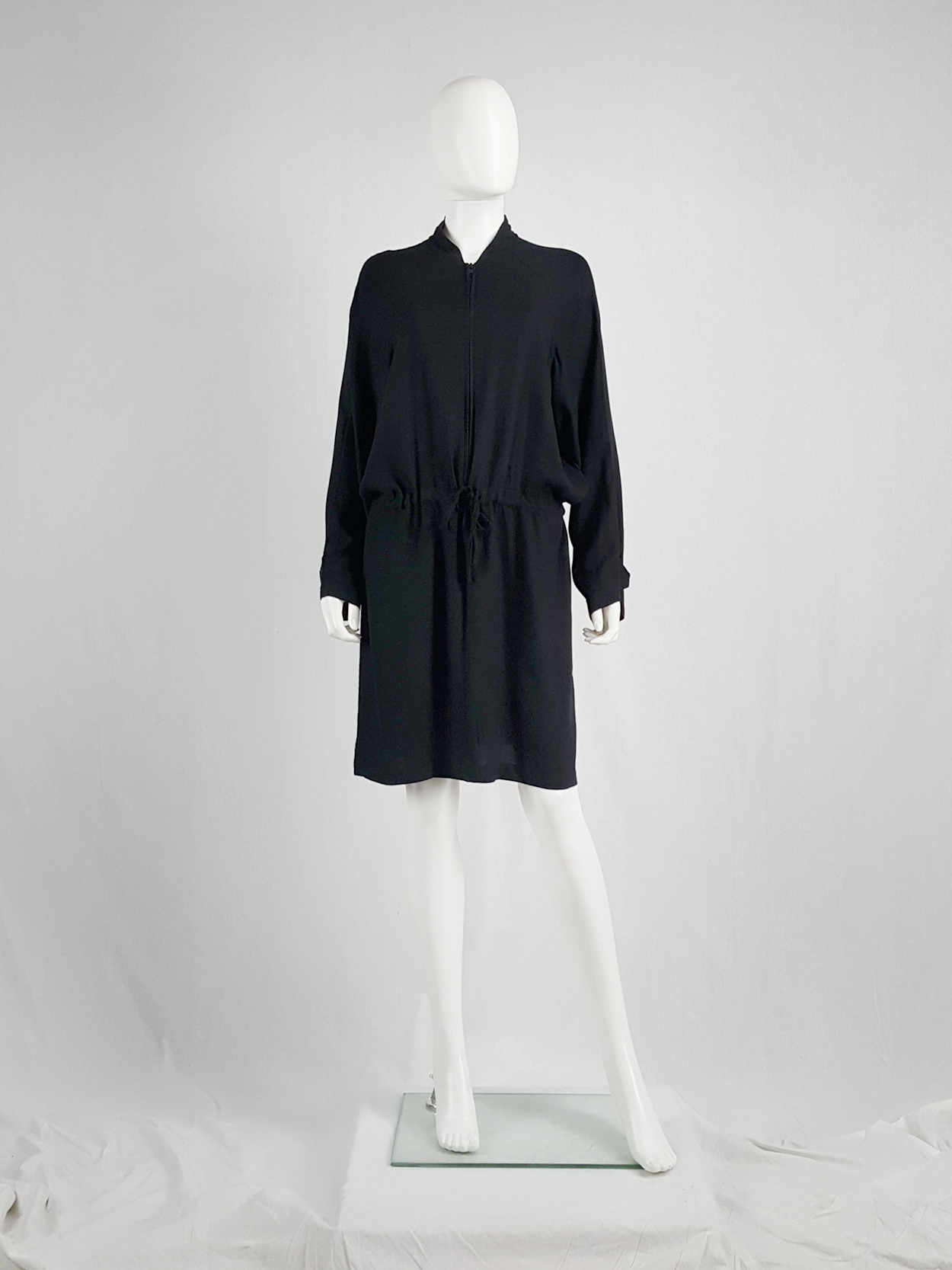 Ann Demeulemeester black bomber-style dress - V A N II T A S