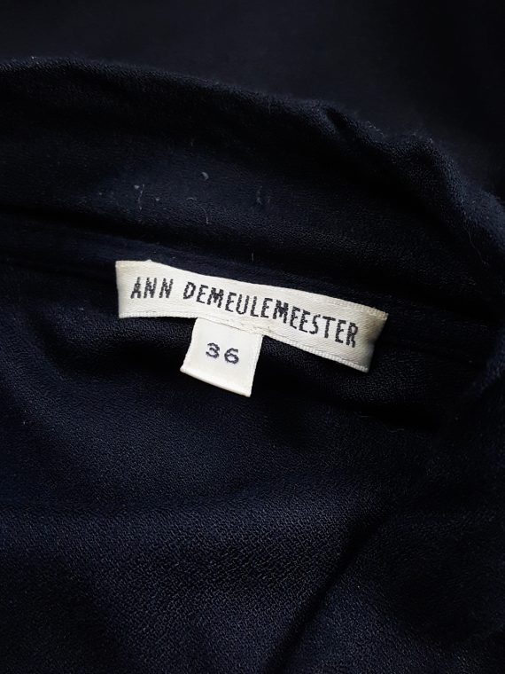 vintage Ann Demeulemeester black bomber-style dress 135357