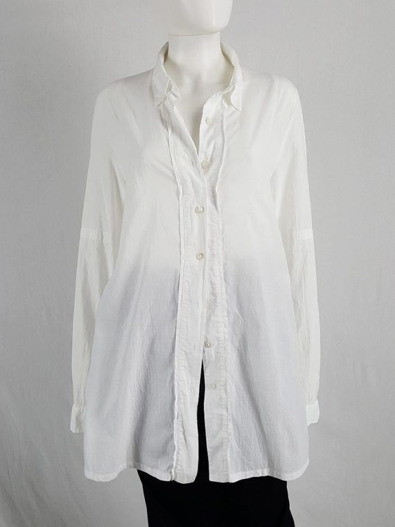 Vaniitas Ann Demeulemeester white painter shirt with back straps 131649