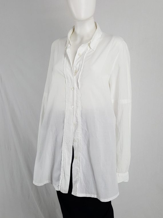 Vaniitas Ann Demeulemeester white painter shirt with back straps 131717