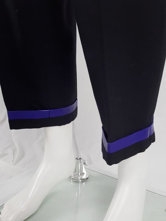 Vaniitas Comme des Garçons Homme black harem trousers with blue ankle band AD 1996 171959