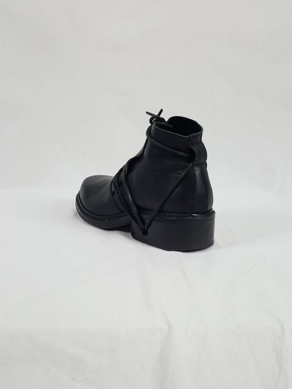 Vaniitas Dirk Bikkembergs black boots with laces through the soles late 1990S 151535