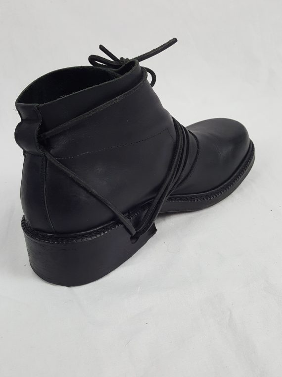 Vaniitas Dirk Bikkembergs black boots with laces through the soles late 1990S 151557 copy