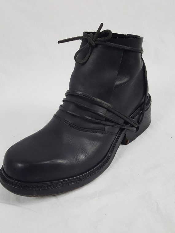 Vaniitas Dirk Bikkembergs black boots with laces through the soles late 1990S 151617 copy