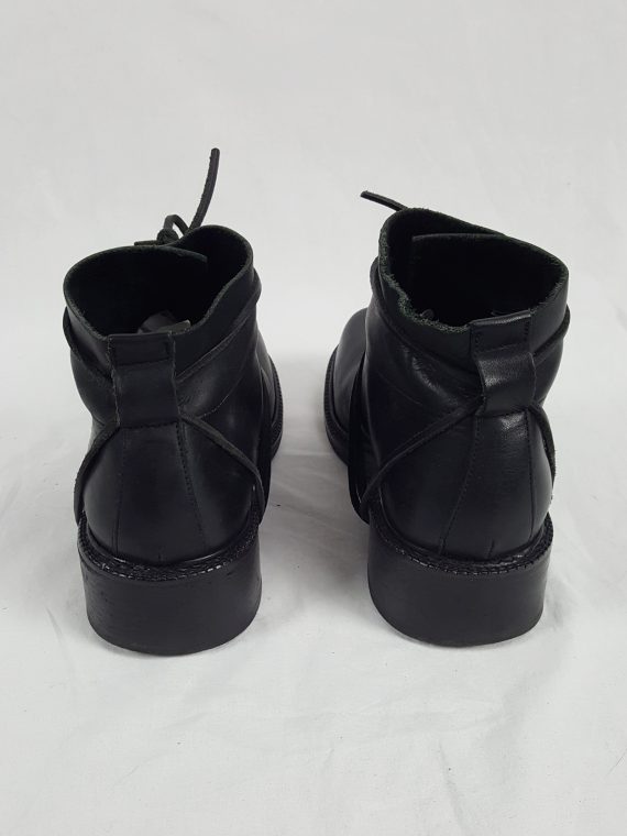 Vaniitas Dirk Bikkembergs black boots with laces through the soles late 1990S 151739 copy