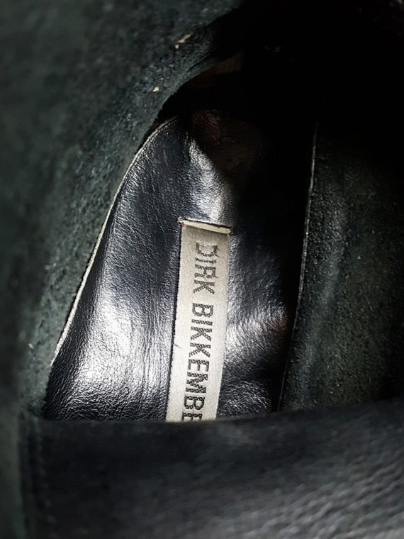 Vaniitas Dirk Bikkembergs black tall boots with laces through the metal heel 90S 1990S 192129