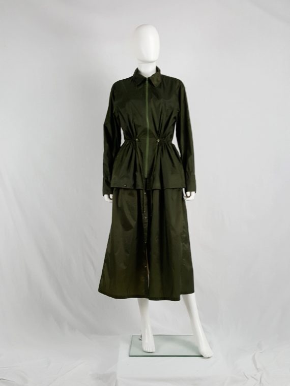 Vaniitas Issey Miyake Windcoat green oversized or dress shaped parka 1990s100852