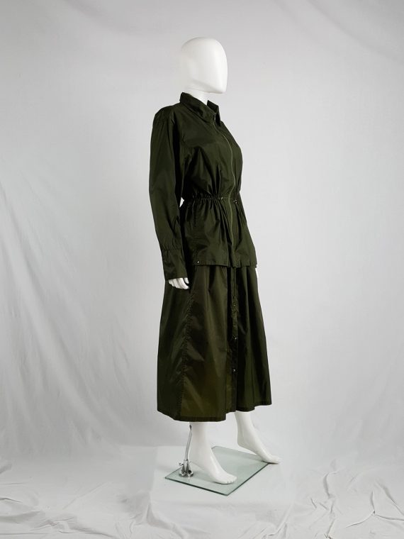 Vaniitas Issey Miyake Windcoat green oversized or dress shaped parka 1990s101002