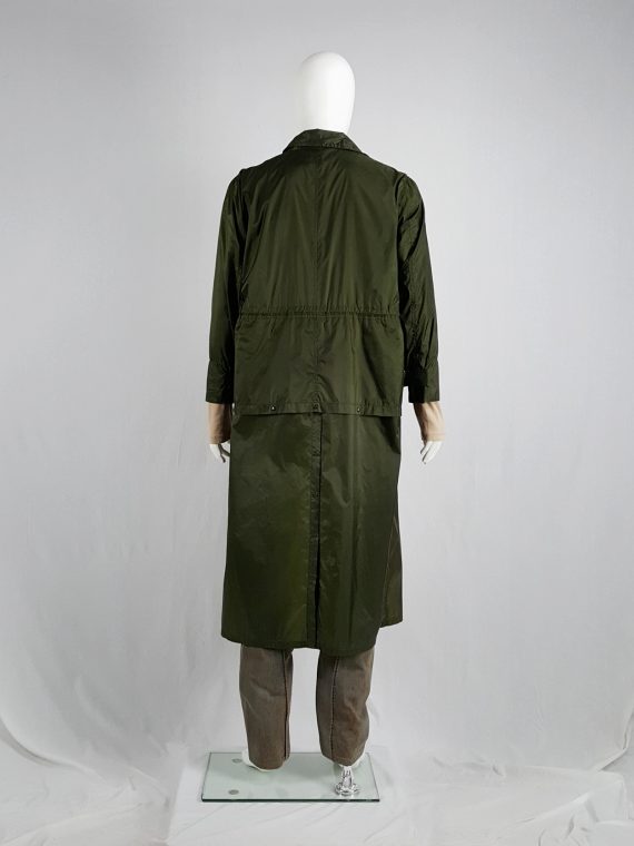 Vaniitas Issey Miyake Windcoat green oversized or dress shaped parka 1990s155048(0)