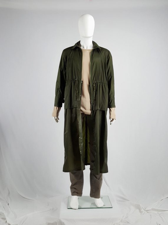 Vaniitas Issey Miyake Windcoat green oversized or dress shaped parka 1990s155224