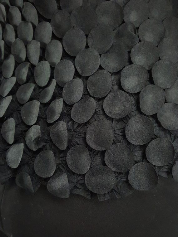 Vaniitas Issey Miyake black t-shirt with the fabric manipulated into 3D circles 125216 copy