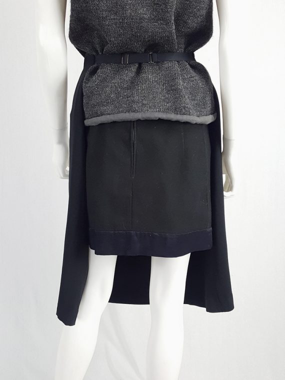 Vaniitas Maison Martin Margiela black skirt worn as an apron spring 2004 121908 copy
