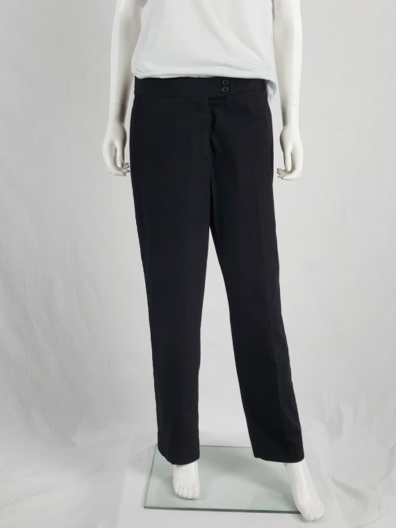 Vaniitas Maison Martin Margiela black trousers with split side and inserted panel spring 2000 151253