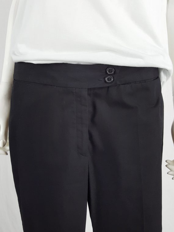 Vaniitas Maison Martin Margiela black trousers with split side and inserted panel spring 2000 151342