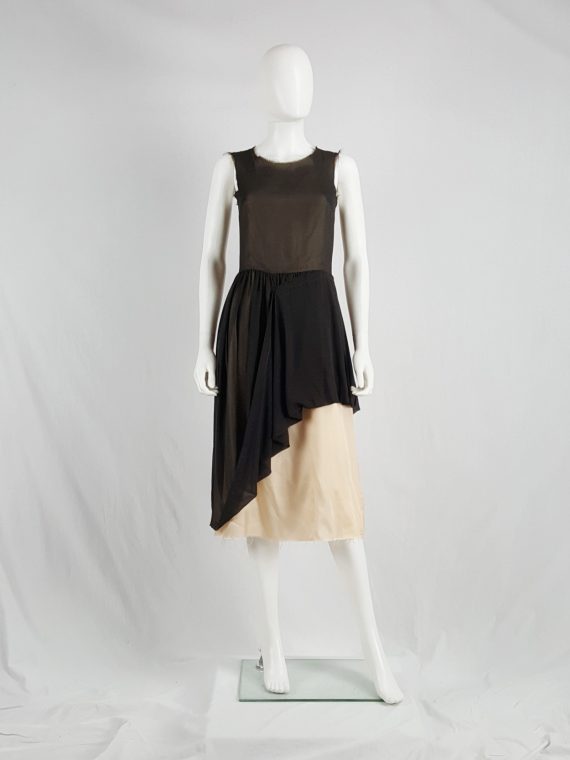 Vaniitas Maison Martin Margiela brown dress with lifted up skirt spring 2003 130706