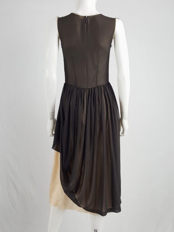 Vaniitas Maison Martin Margiela brown dress with lifted up skirt spring 2003 130956