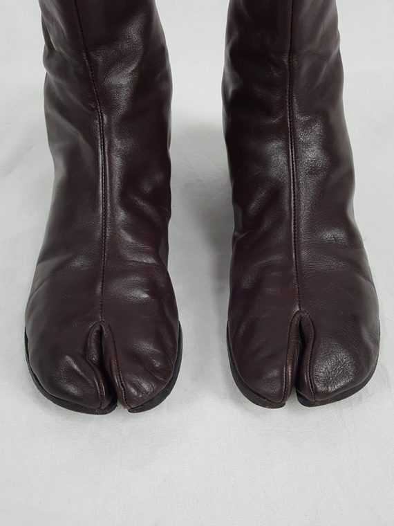 Vaniitas Maison Martin Margiela brown tabi boots with low heel fall 1998 archive 162151(0)