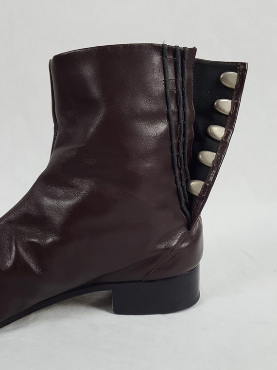 Vaniitas Maison Martin Margiela brown tabi boots with low heel fall 1998 archive 162416