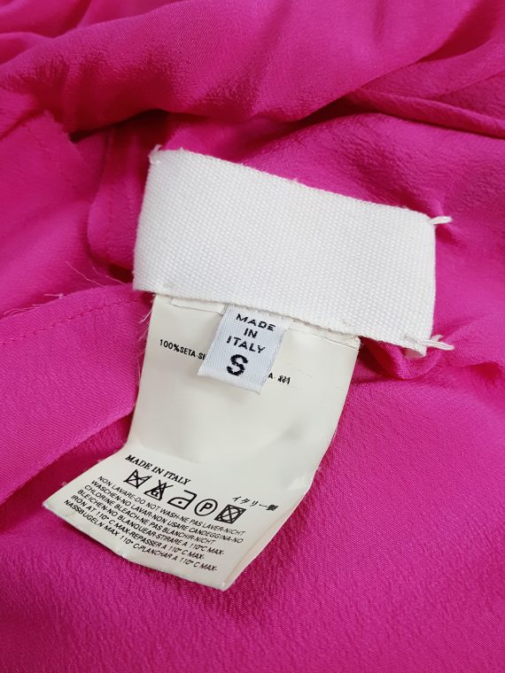 Vaniitas Maison Martin Margiela pink backless top torn of the fabric roll spring 2006 133228