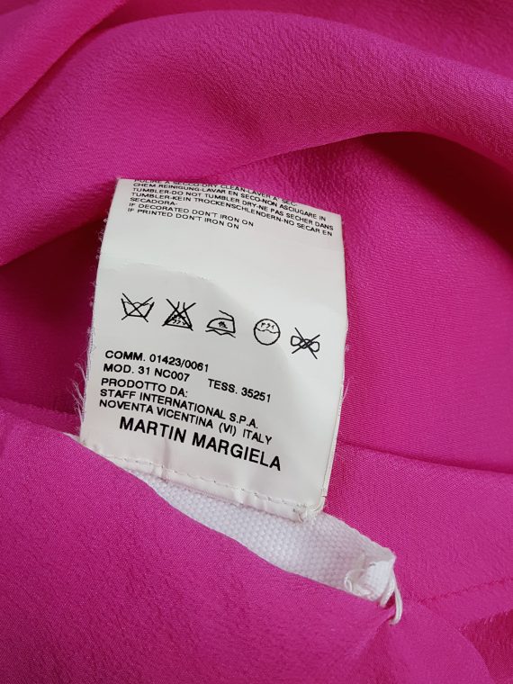Vaniitas Maison Martin Margiela pink backless top torn of the fabric roll spring 2006 133236