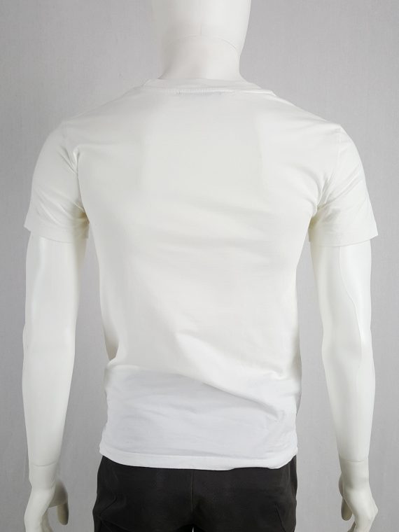 Vaniitas Raf Simons white t-shirt with cargo pocket spring 2005 160929