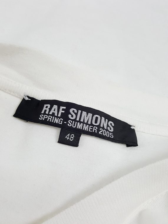 Vaniitas Raf Simons white t-shirt with cargo pocket spring 2005 191735