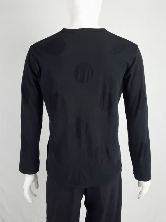 Vaniitas Yohji Yamamoto Ys for men black jumper with mesh circles 90s094937