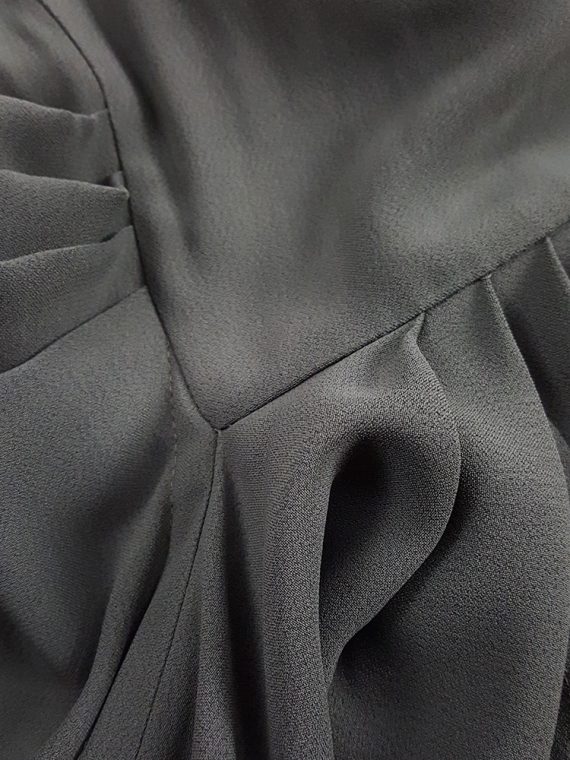 Vaniitas Rick Owens SPINX dust brown draped maxi dress with cowl neck fall 2015 124518
