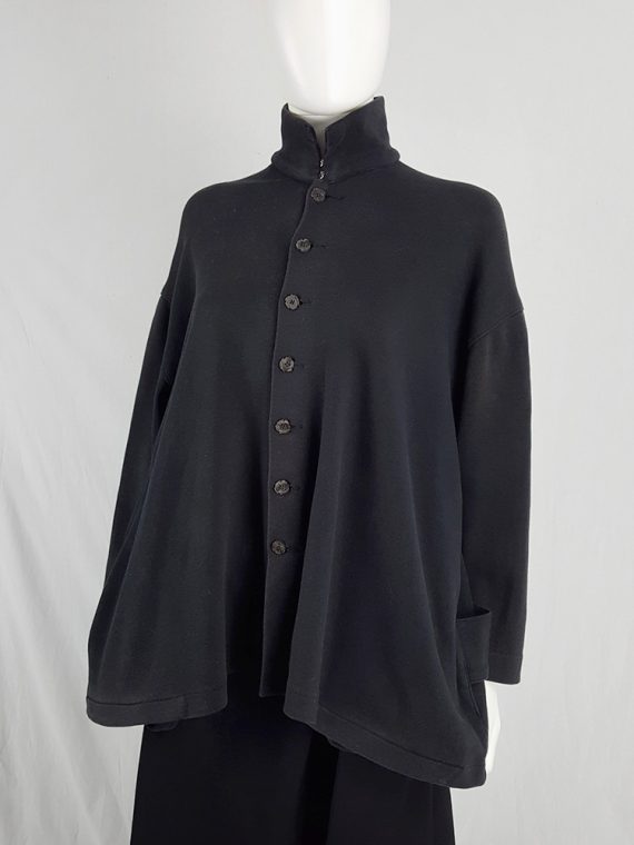 Vaniitas Yohji Yamamoto black loose button-up jumper 1980s 80S 135625