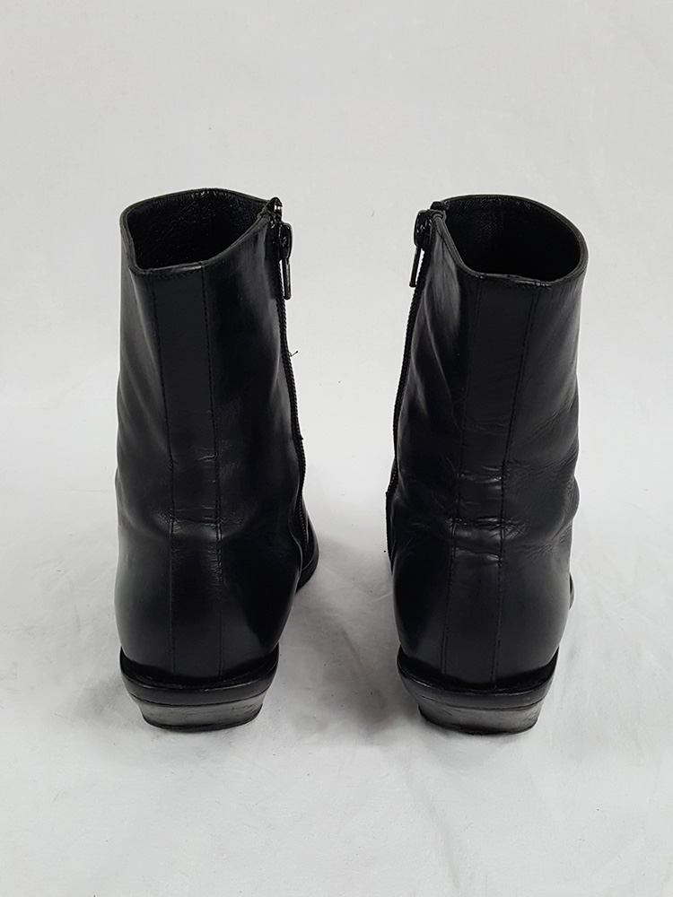 Ann Demeulemeester black cowboy boots with slanted heel (38) — fall ...