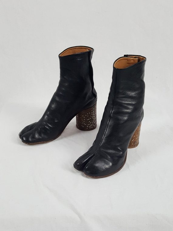 vaniitas Maison Martin Margiela black tabi boots with nails in the heel spring 2009 limited edition 155039