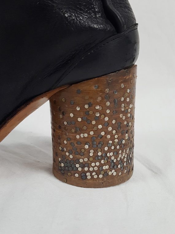 vaniitas Maison Martin Margiela black tabi boots with nails in the heel spring 2009 limited edition 155200