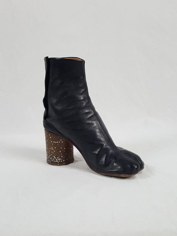 vaniitas Maison Martin Margiela black tabi boots with nails in the heel spring 2009 limited edition 155656