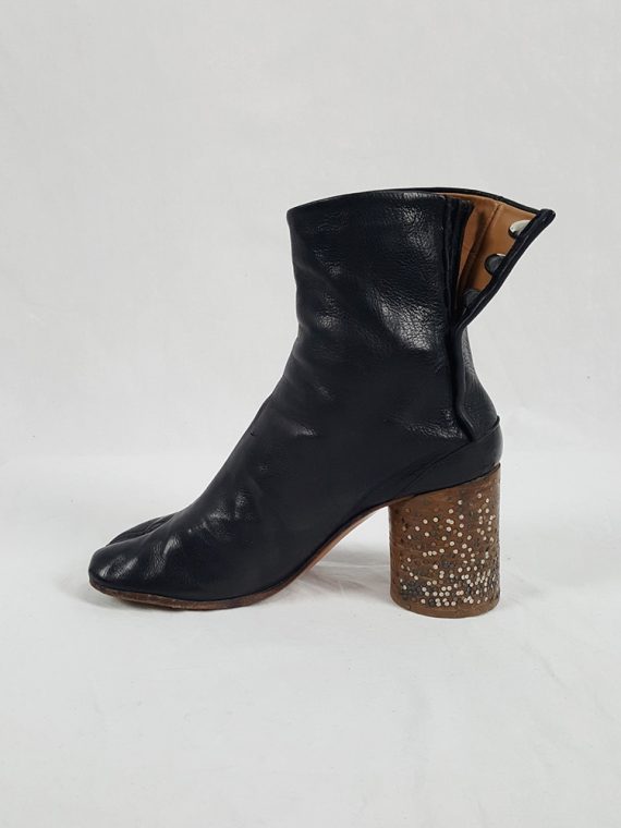 vaniitas Maison Martin Margiela black tabi boots with nails in the heel spring 2009 limited edition 155927(0)