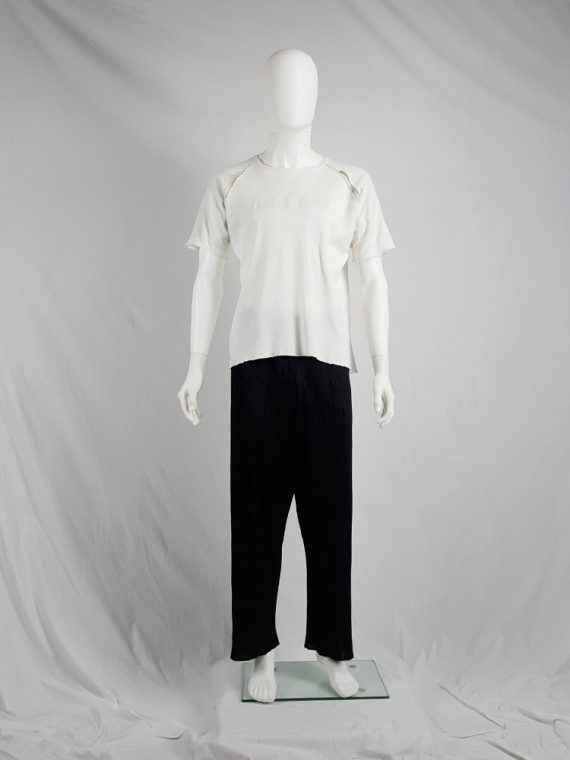 vaniitas vintage Yohji Yamamoto Y’s for men white inside out tshirt 1980s 132119