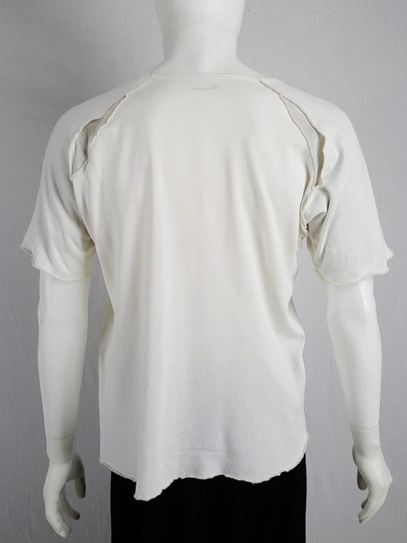 vaniitas vintage Yohji Yamamoto Y’s for men white inside out tshirt 1980s 132502