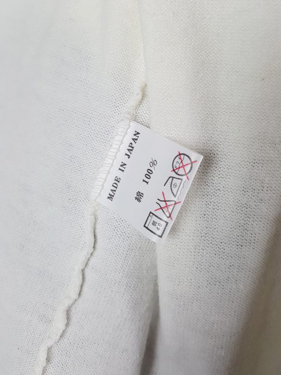 vaniitas vintage Yohji Yamamoto Y’s for men white inside out tshirt 1980s 132904(0)